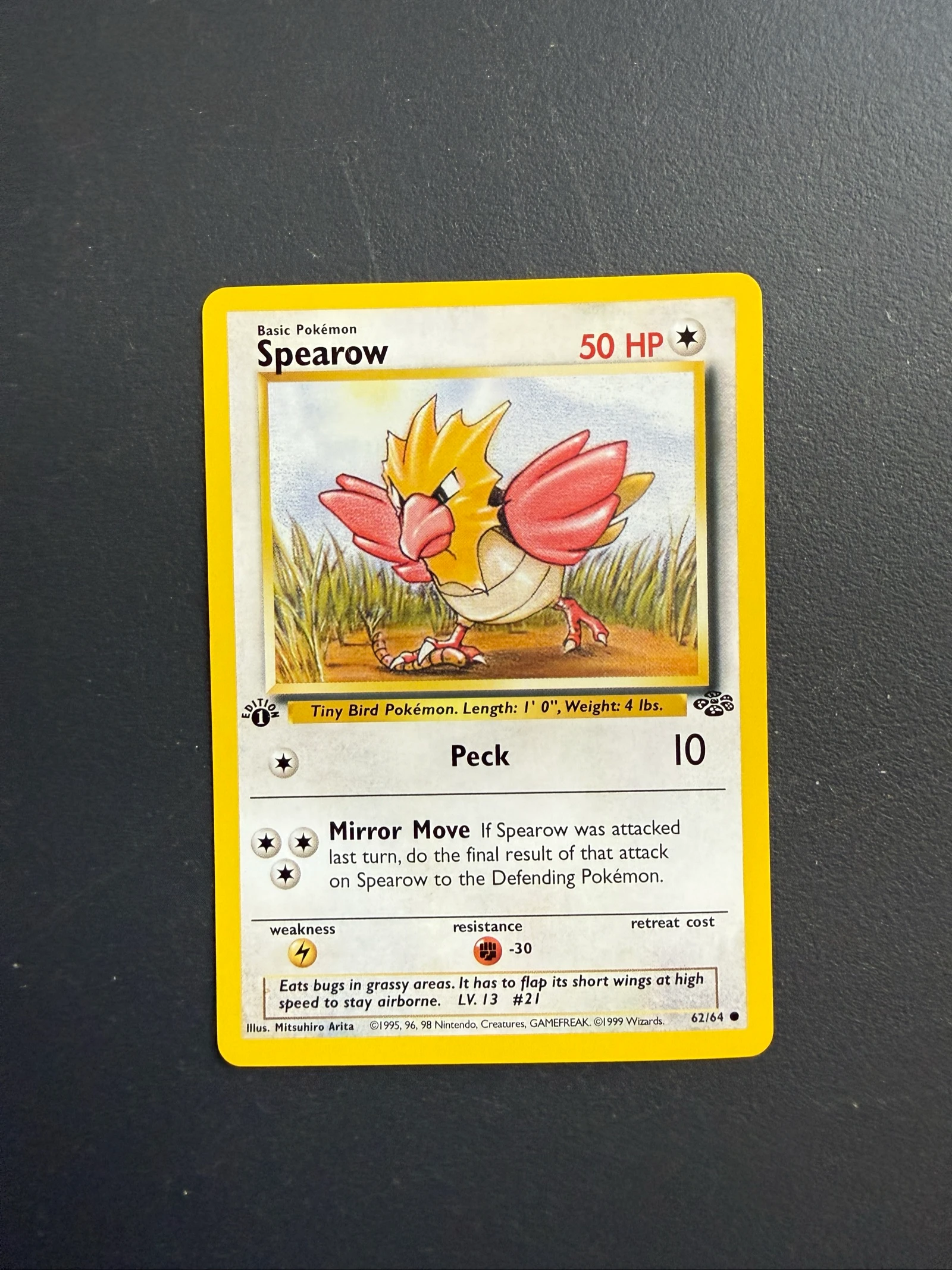 Carta Pokemon Spearow Jungle First Edition 